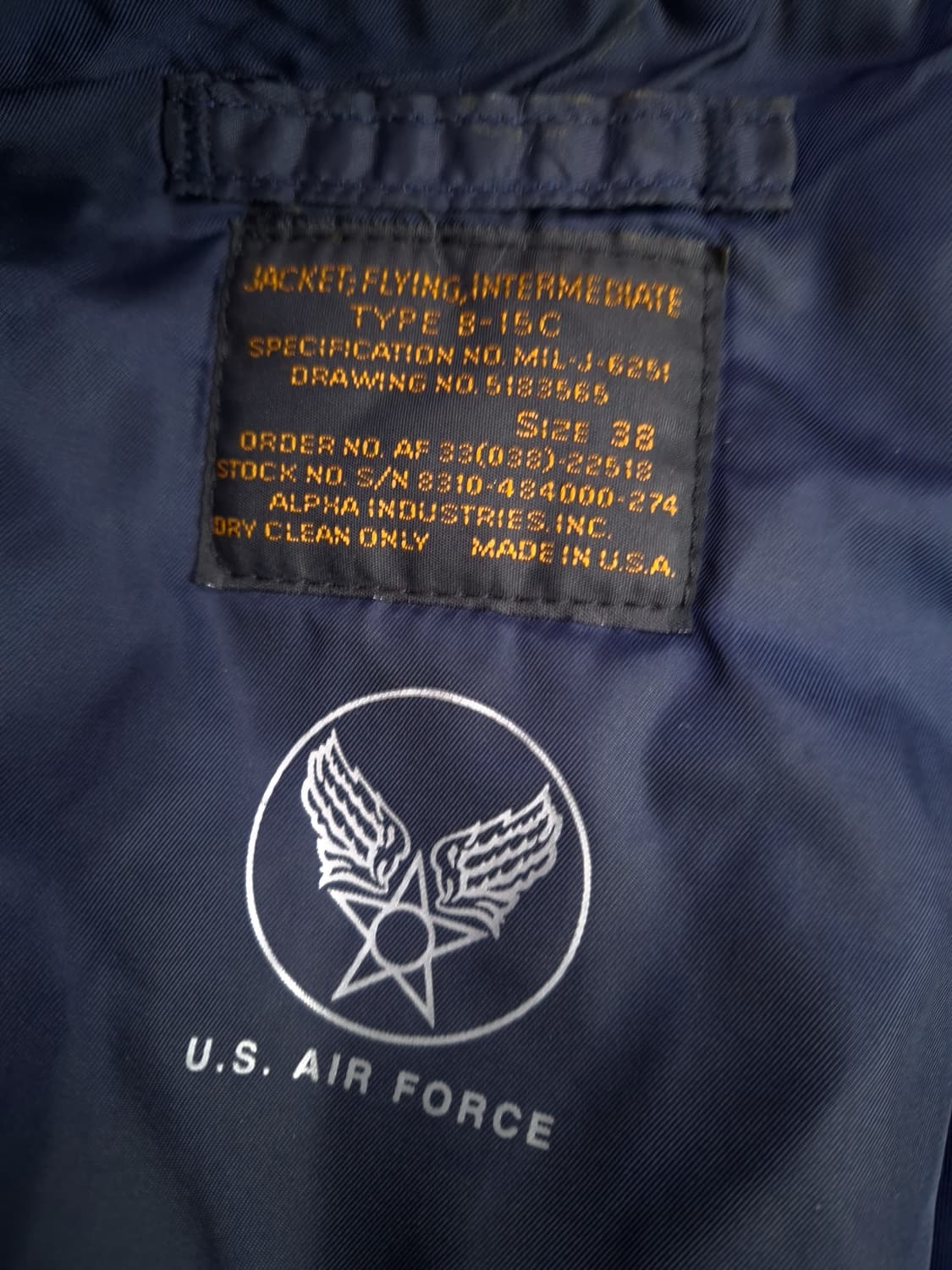 오리지날 미국제조 알파사 마릴린몬로 미공군 B-15C 항공점퍼 상품이미지3