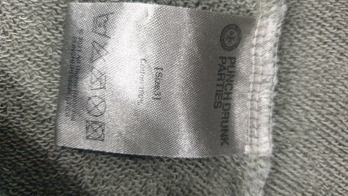 펀치드렁크파티즈 기모 후드티 올리브3사이즈 상품이미지5