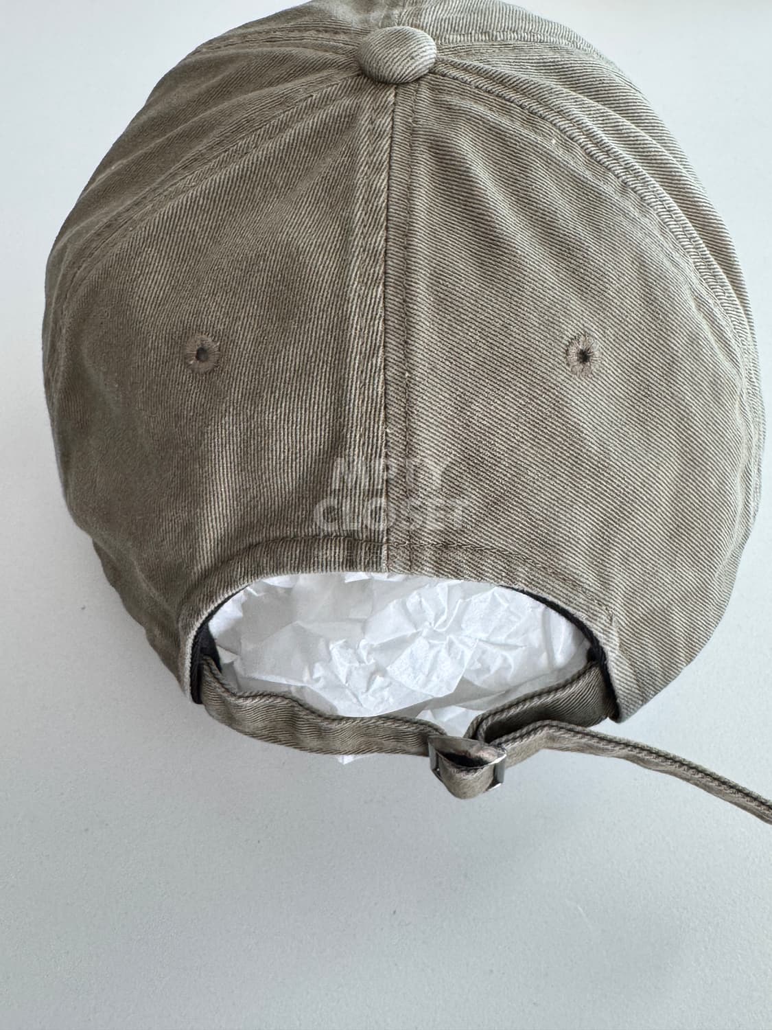 언어펙티드 워시드 자수 로고 볼캡 카키 상품이미지5