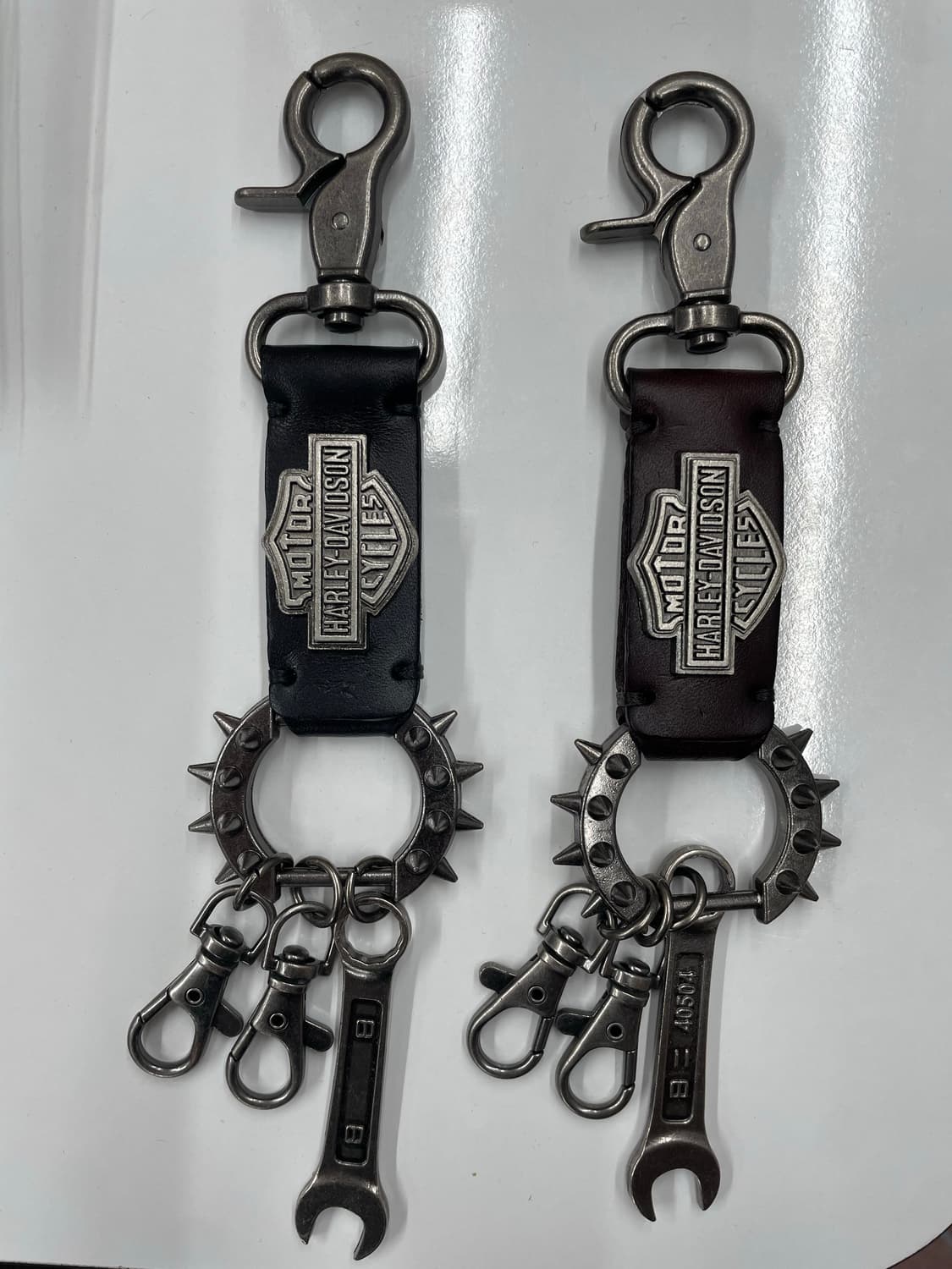 할리데이비슨 가죽 키링 (블랙,브라운) 상품이미지1