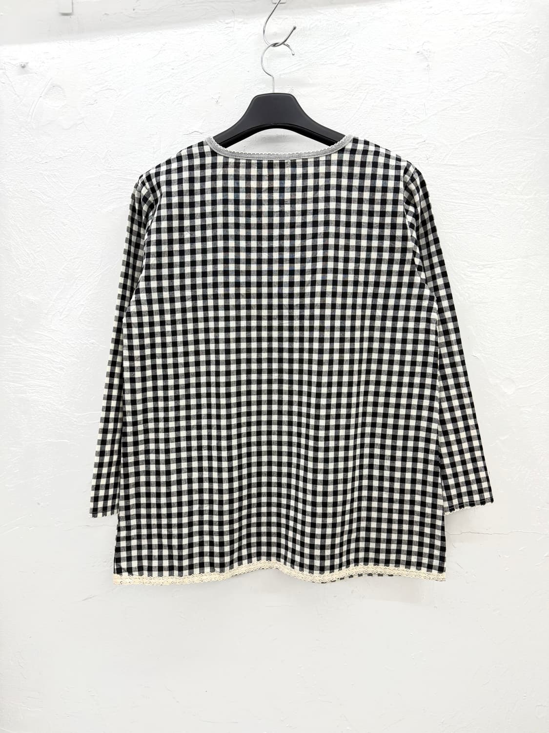 couture boite 핀턱 체크 탑 상품이미지4