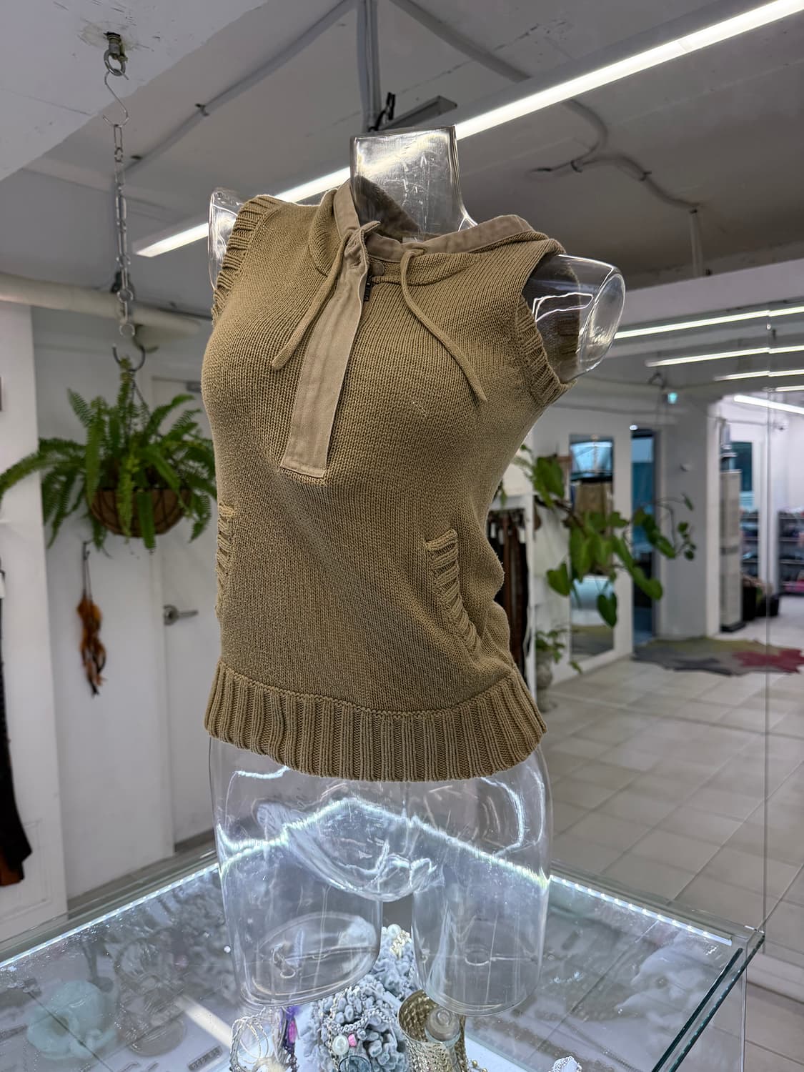 hooded knit vest 상품이미지2