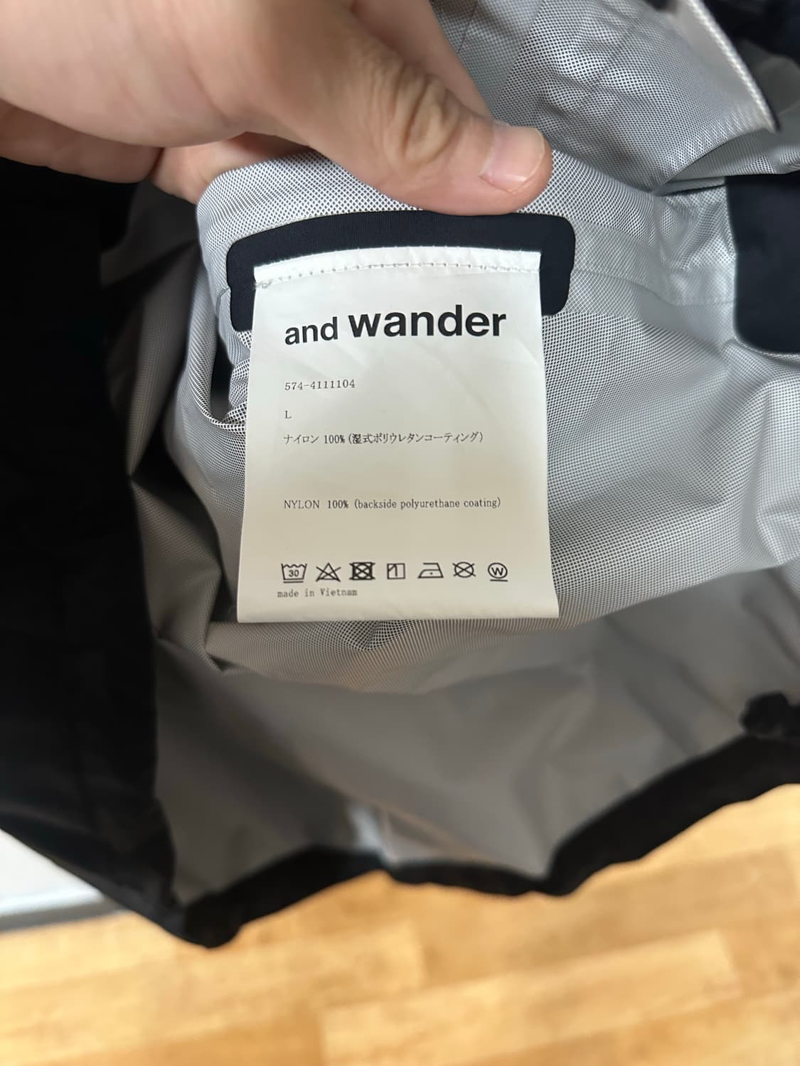 앤드원더 2.5 하이커레인 자켓 블랙 L 상품이미지7