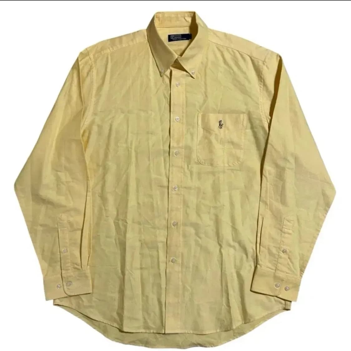 폴로 랄프로렌 옥스포드 옐로우 셔츠 실측 XL, 105 ~ 상품이미지1