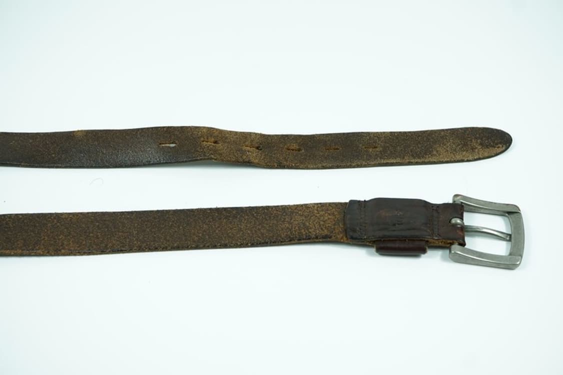 리얼 통가죽 다크브라운 빈티지 벨트 상품이미지6