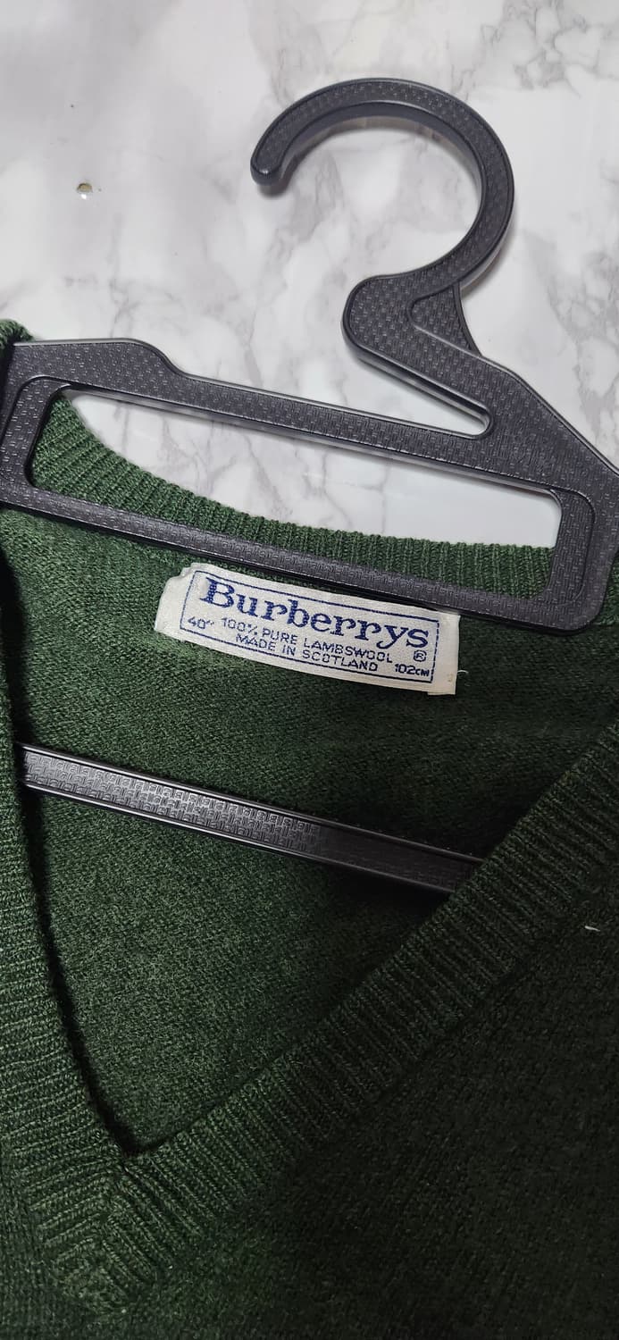 버버리 딥그린 램스울 브이넥 니트 상품이미지5