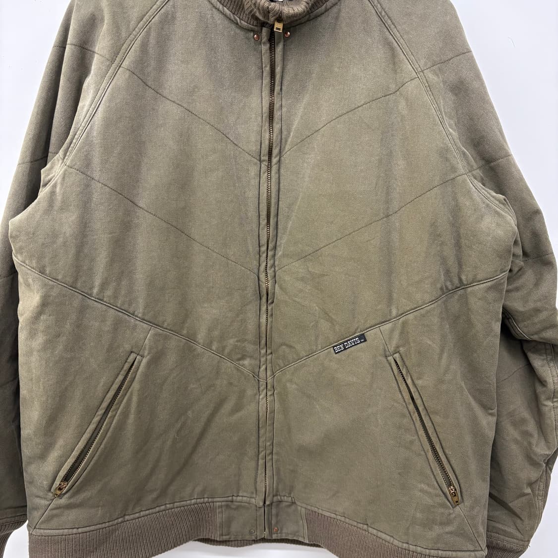벤 데이비스 카키색 봄버 자켓 XL 상품이미지2