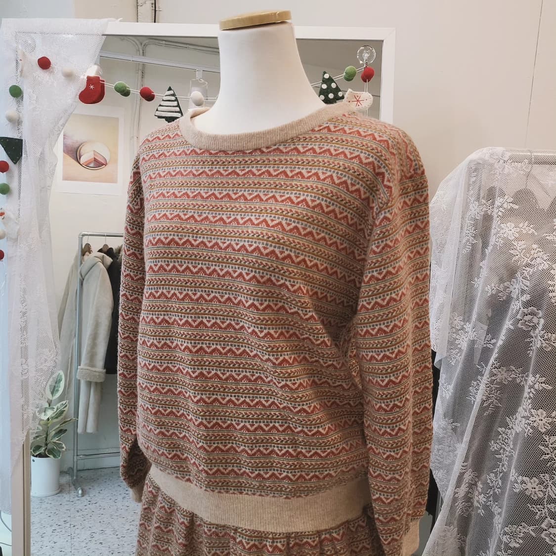 Framboise 노르딕패턴 니트 원피스 상품이미지8