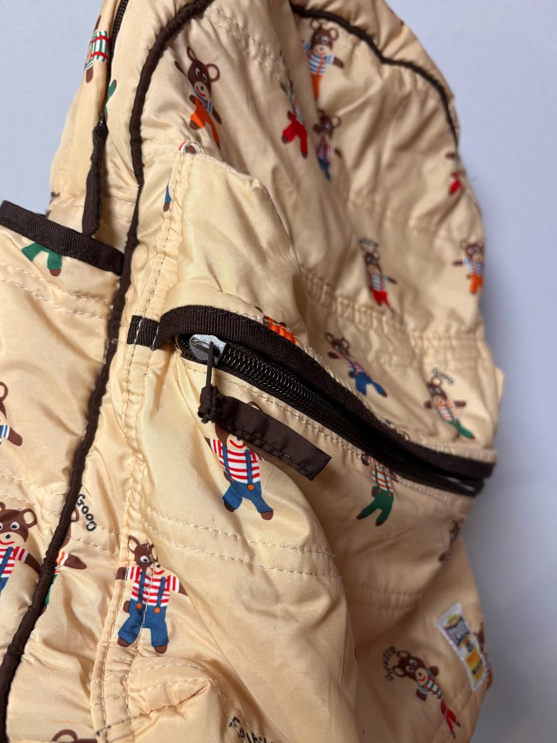 곰돌이 일본 빈티지 백팩 노란색 가방 모리걸 y2k 리락쿠마 인형 상품이미지2