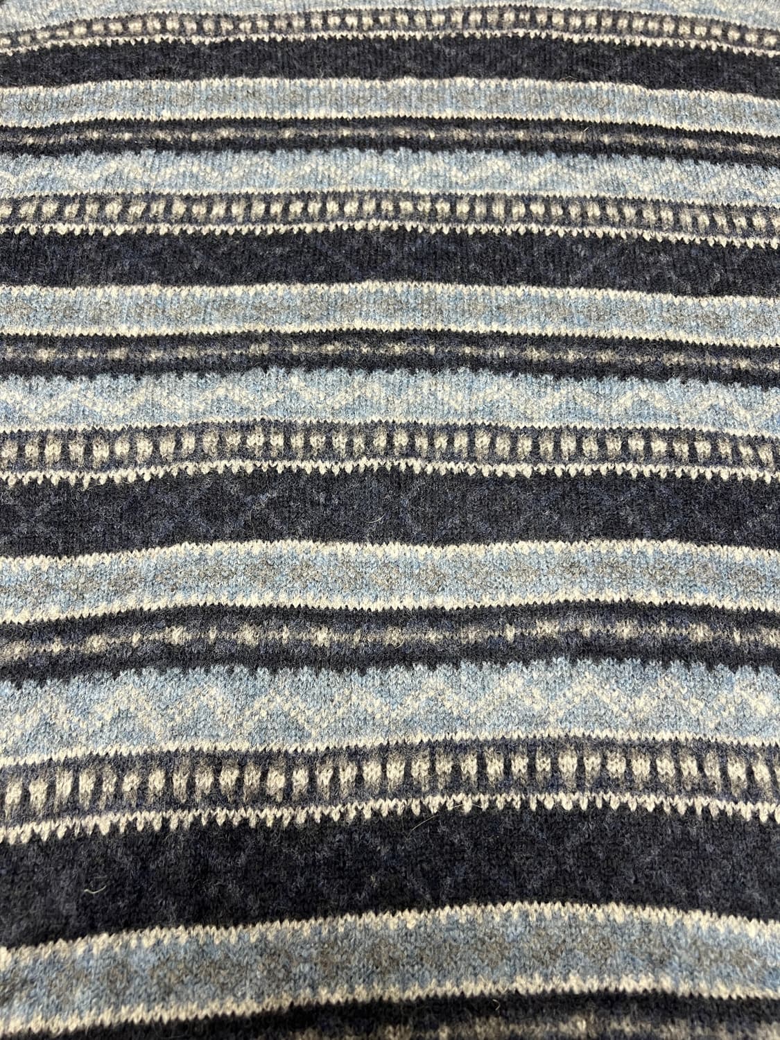 [XL] 에디바우어 패턴 니트 네이비 상품이미지3