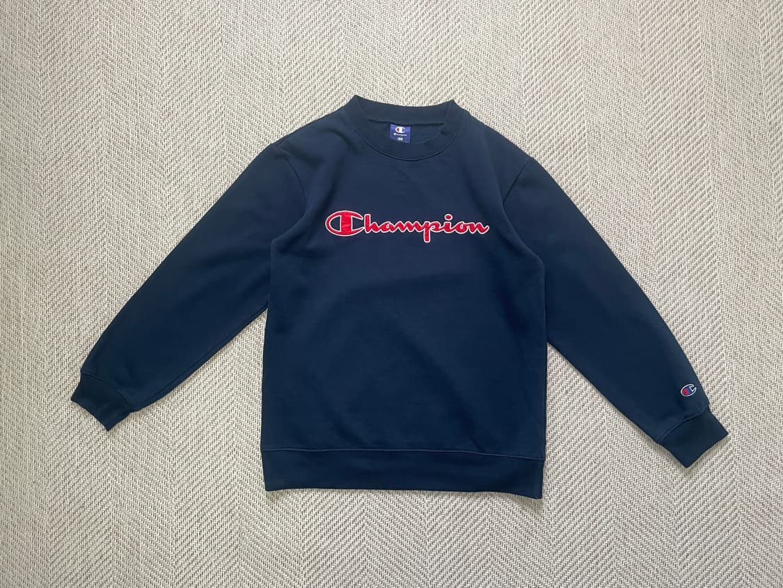챔피온 160 네이비 스웻셔츠  J04158 상품이미지1