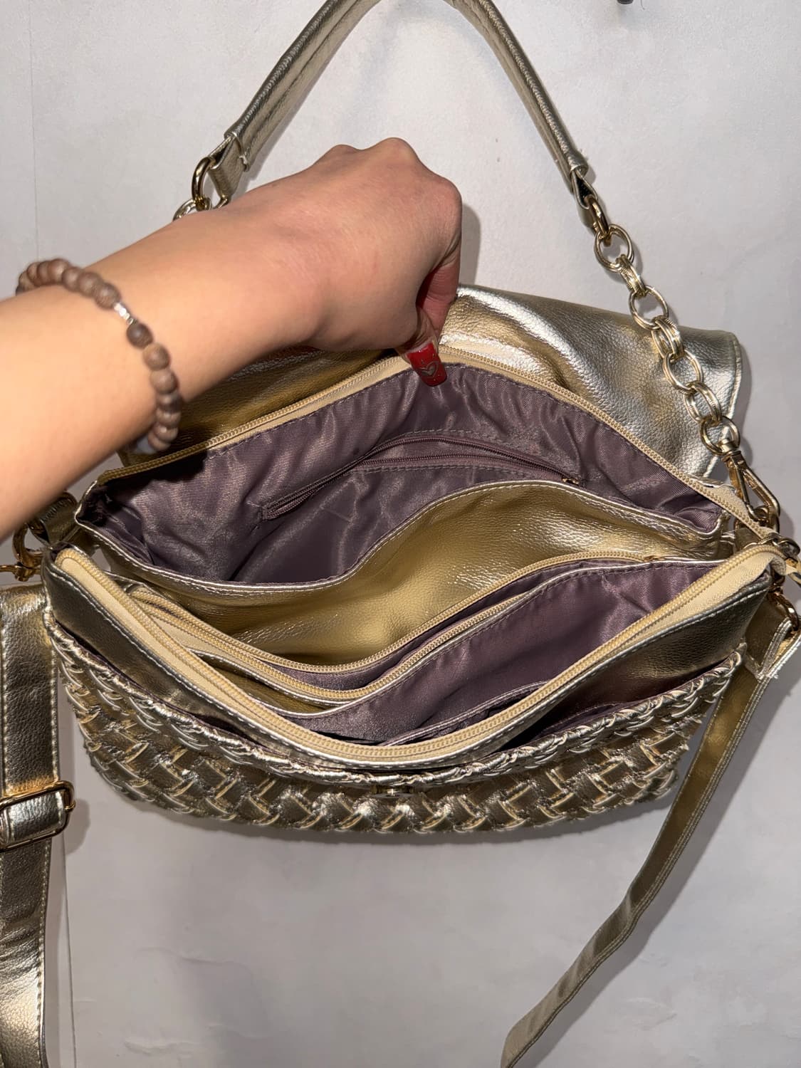 Gold flower cubic tassel chain 투웨이백 상품이미지8