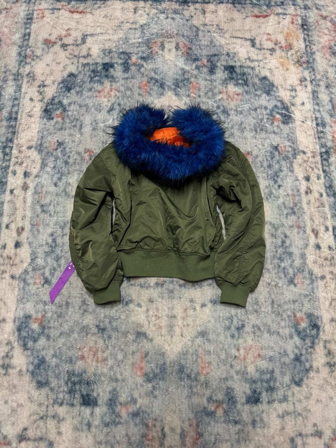 X-girl blue trimming fur ma-1 jacket 상품이미지7