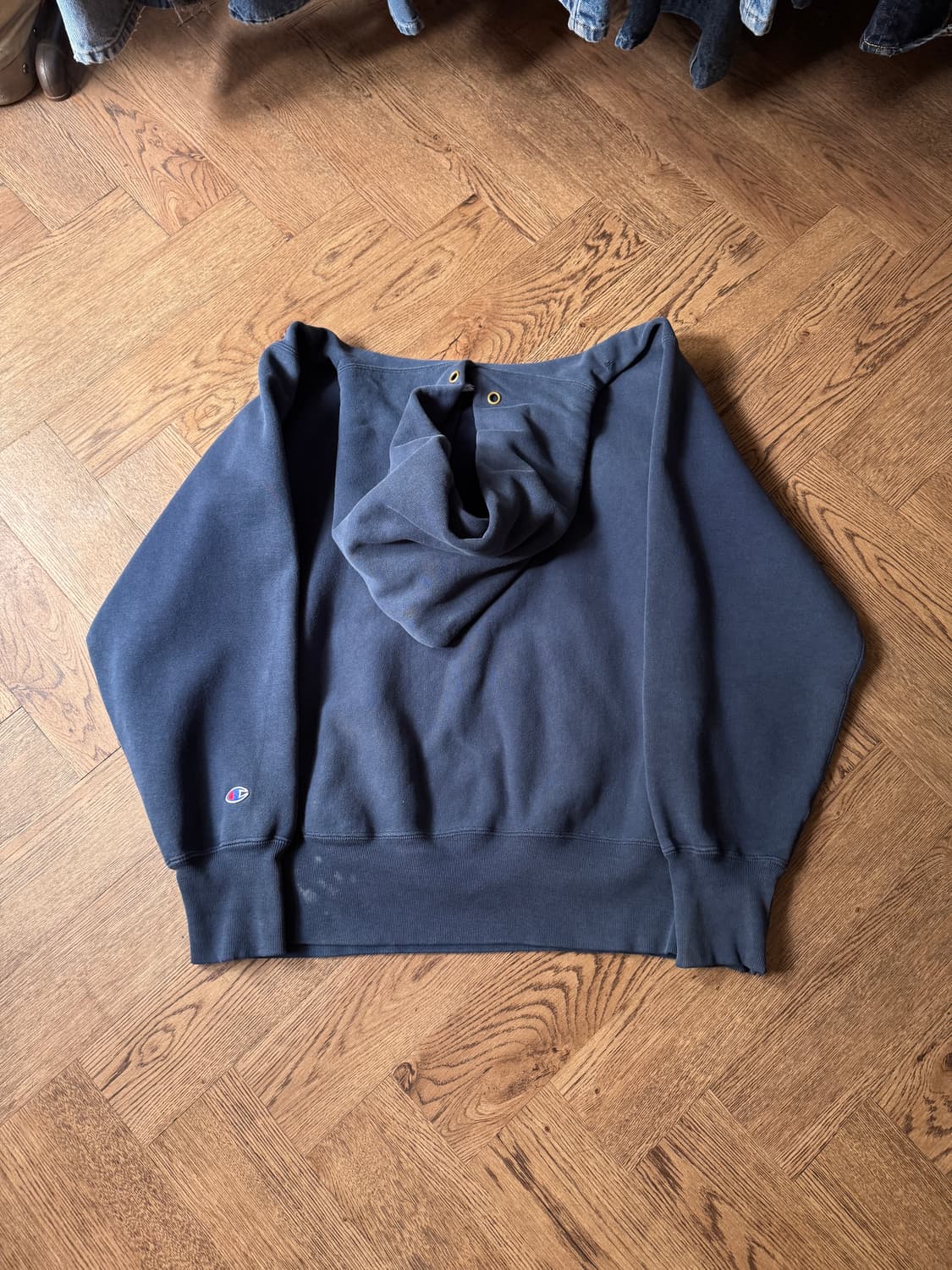 [L]80's 챔피온 리버스위브 베이스볼 후드 티셔츠 상품이미지7