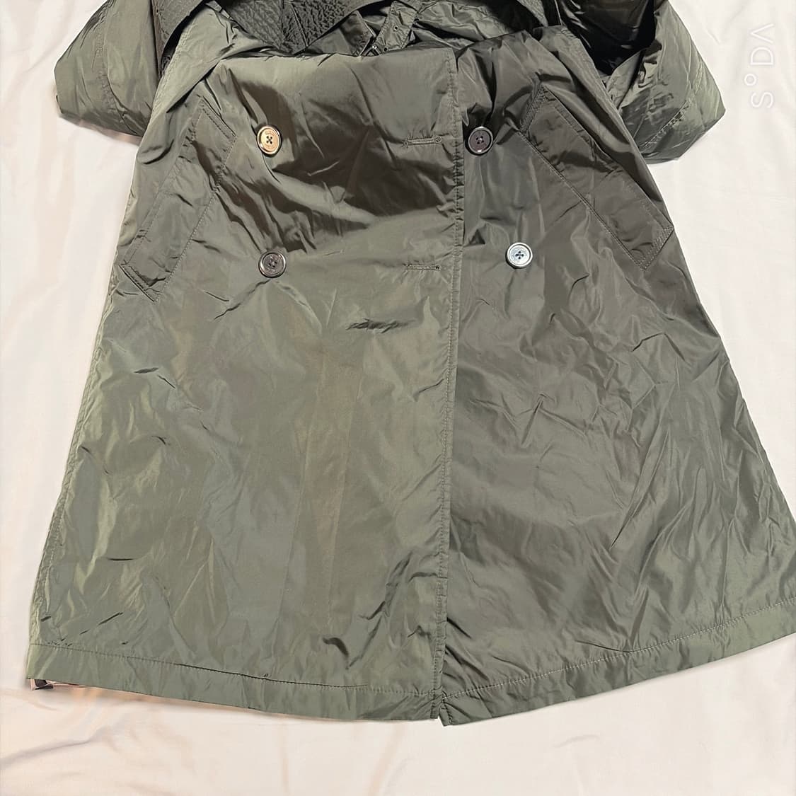버버리 나일론 트렌치 더블 코트 카키 상품이미지2