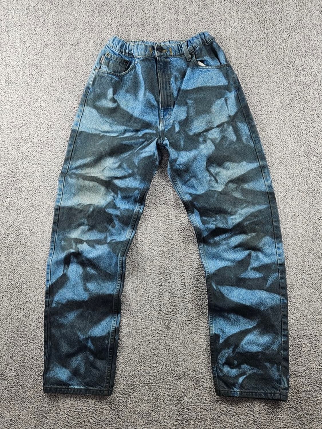 칼하트 밴딩 다잉 워시드 커스텀 데님 팬츠 (36X34추정)/ 11044 상품이미지3