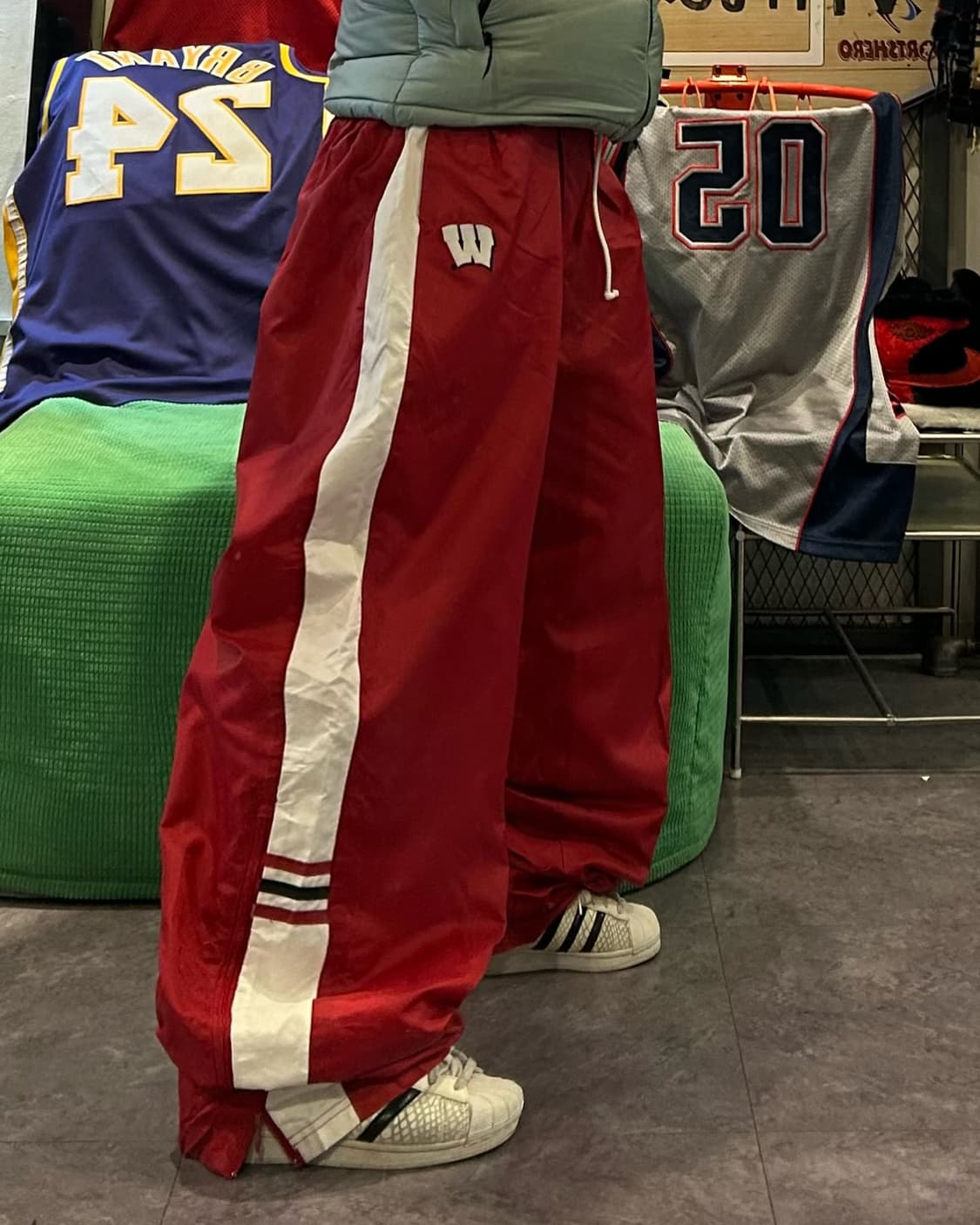 Adidas red windbreak track pts 상품이미지2