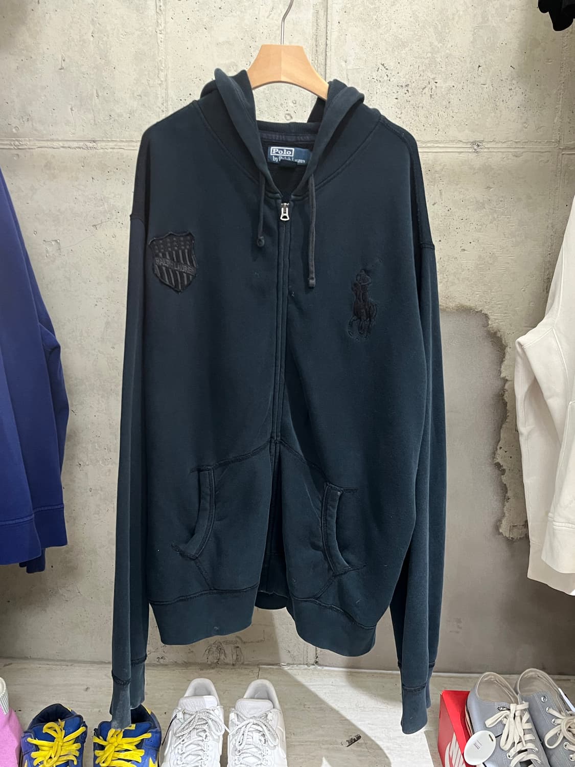 폴로 랄프로렌 빅포니 패치 후드집업 상품이미지1