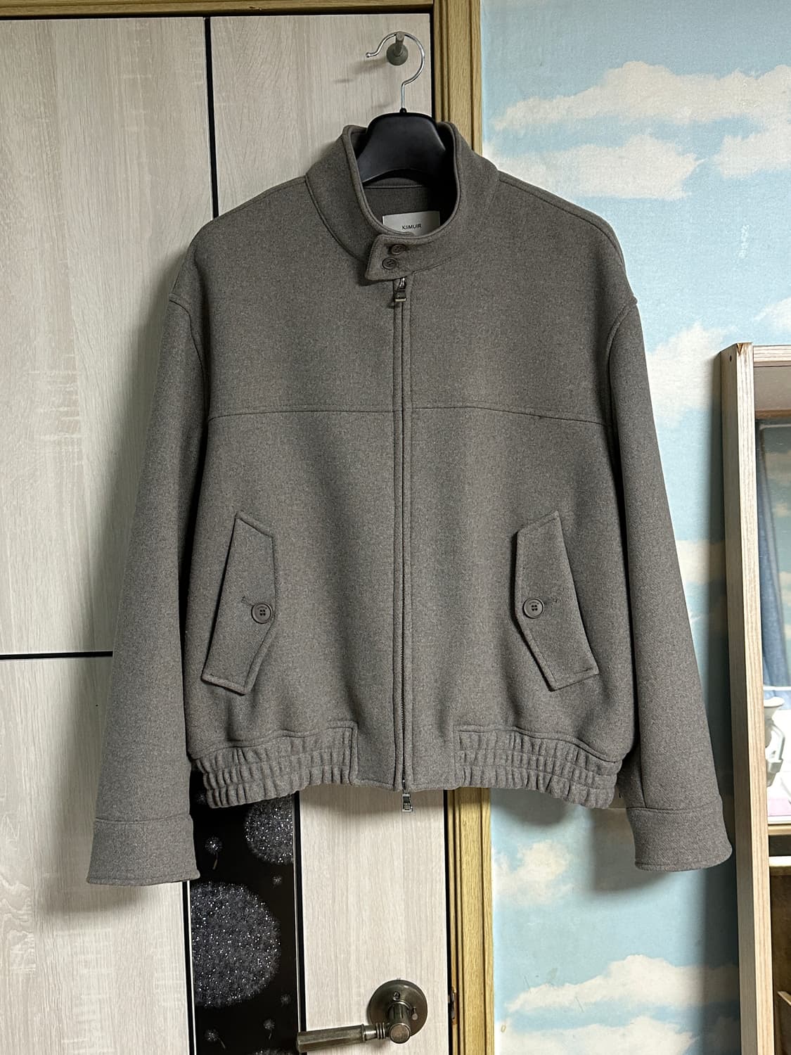 (XL) 25ver 키뮤어 울 헤링턴 자켓 그레이 상품이미지2