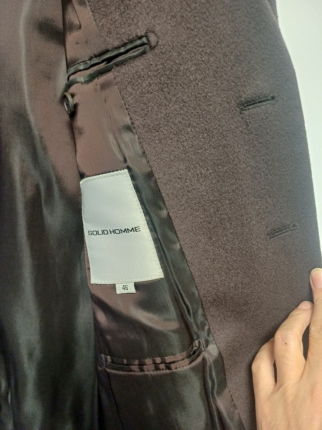 SOLID HOMME 16FW 캐시미어50 롱코트 / 46 / 상태 상급 상품이미지5