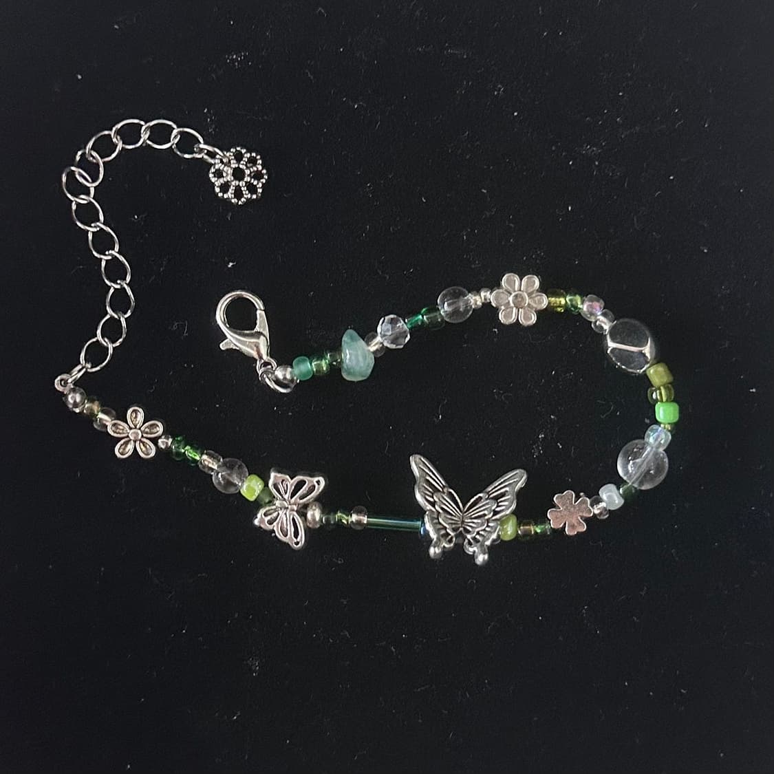 핸드메이드 비즈 팔찌 Green Butterfly 상품이미지4