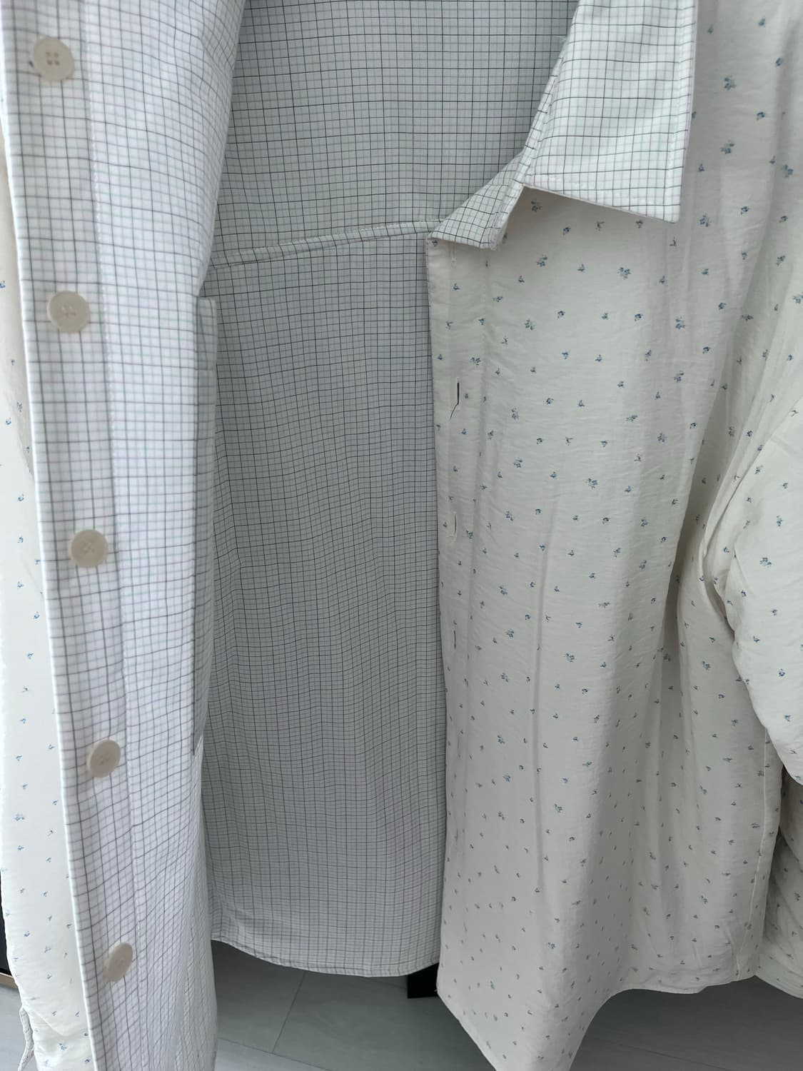 샵페어리 패디드 코지 패턴 셔츠 패딩 상품이미지2