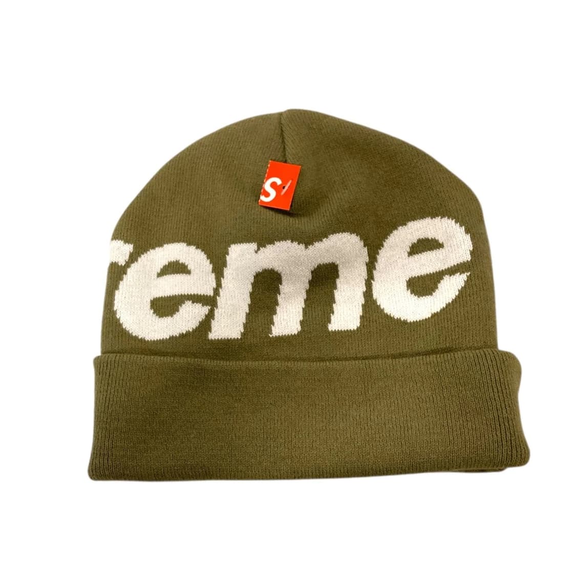 Supreme Big Logo Beanie Light Olive - 24 상품이미지2