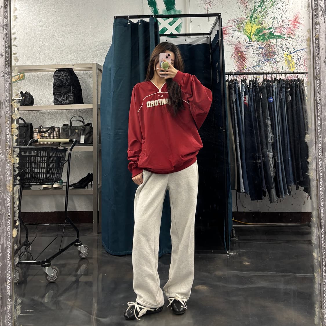 나이키 올드스쿨 스탠퍼드 풀오버 웜업 상품이미지1