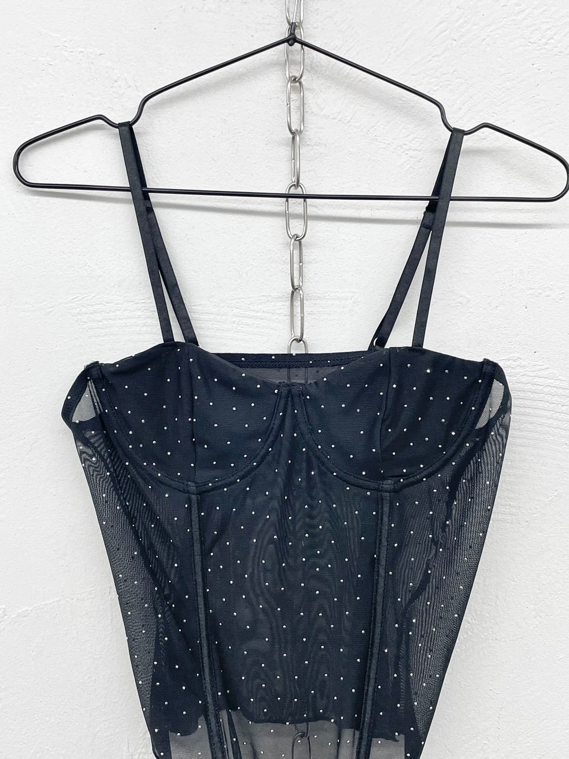 메쉬 도트 핫픽스 코르셋 상품이미지5