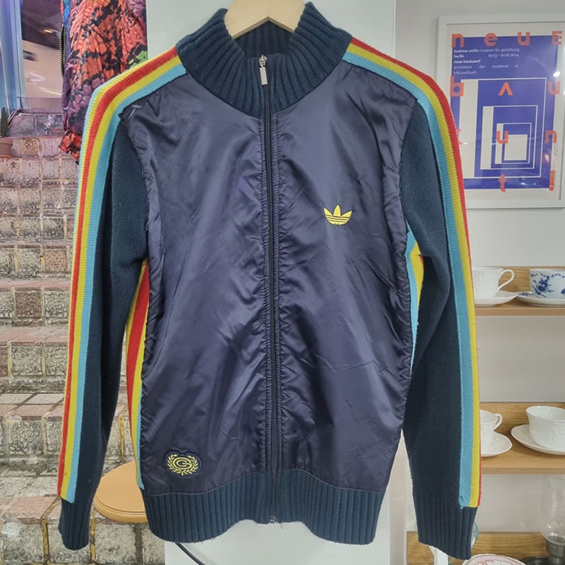 아디다스 니트 배색 집업 자켓 66 상품이미지1