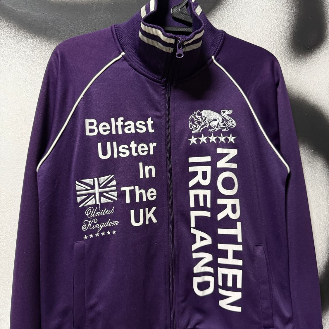 VTG 빈티지 풀 프린팅 락 고스 펑크 투웨이 집업 져지 자켓 상품이미지3