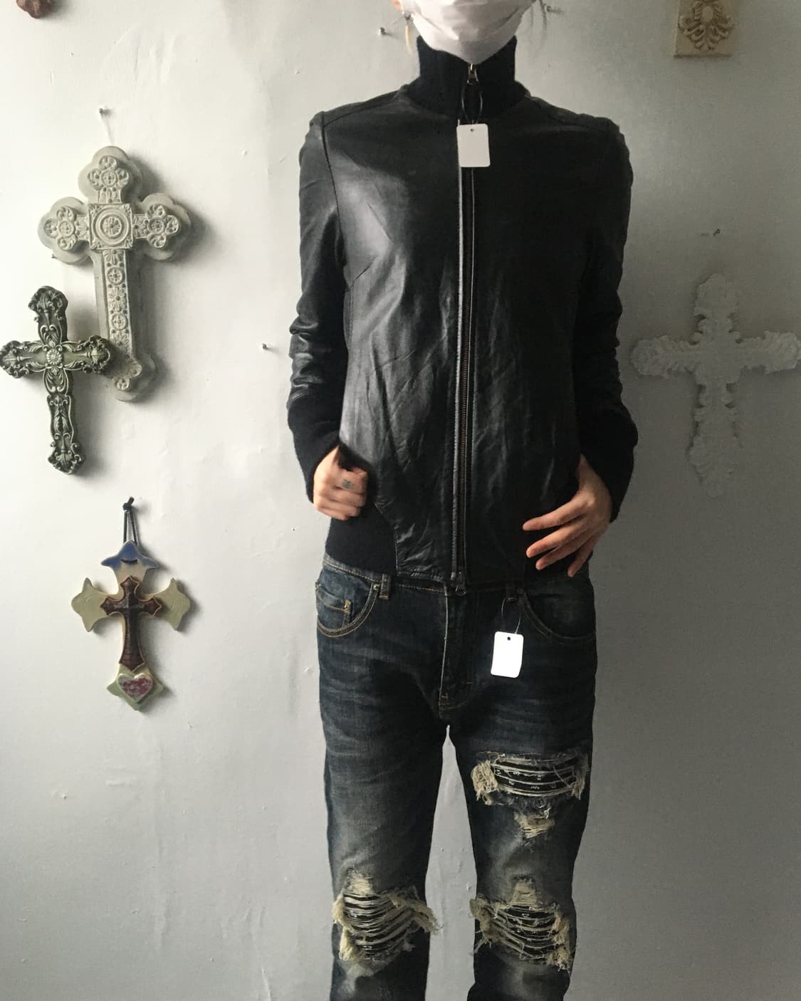 Lamb leather bomber jacket 상품이미지6