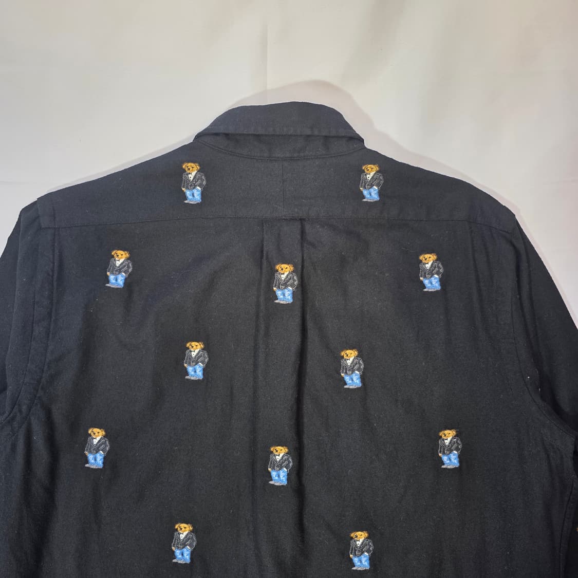 [M]폴로 랄프로렌 베어 자수 클래식핏 블랙 셔츠 상품이미지7