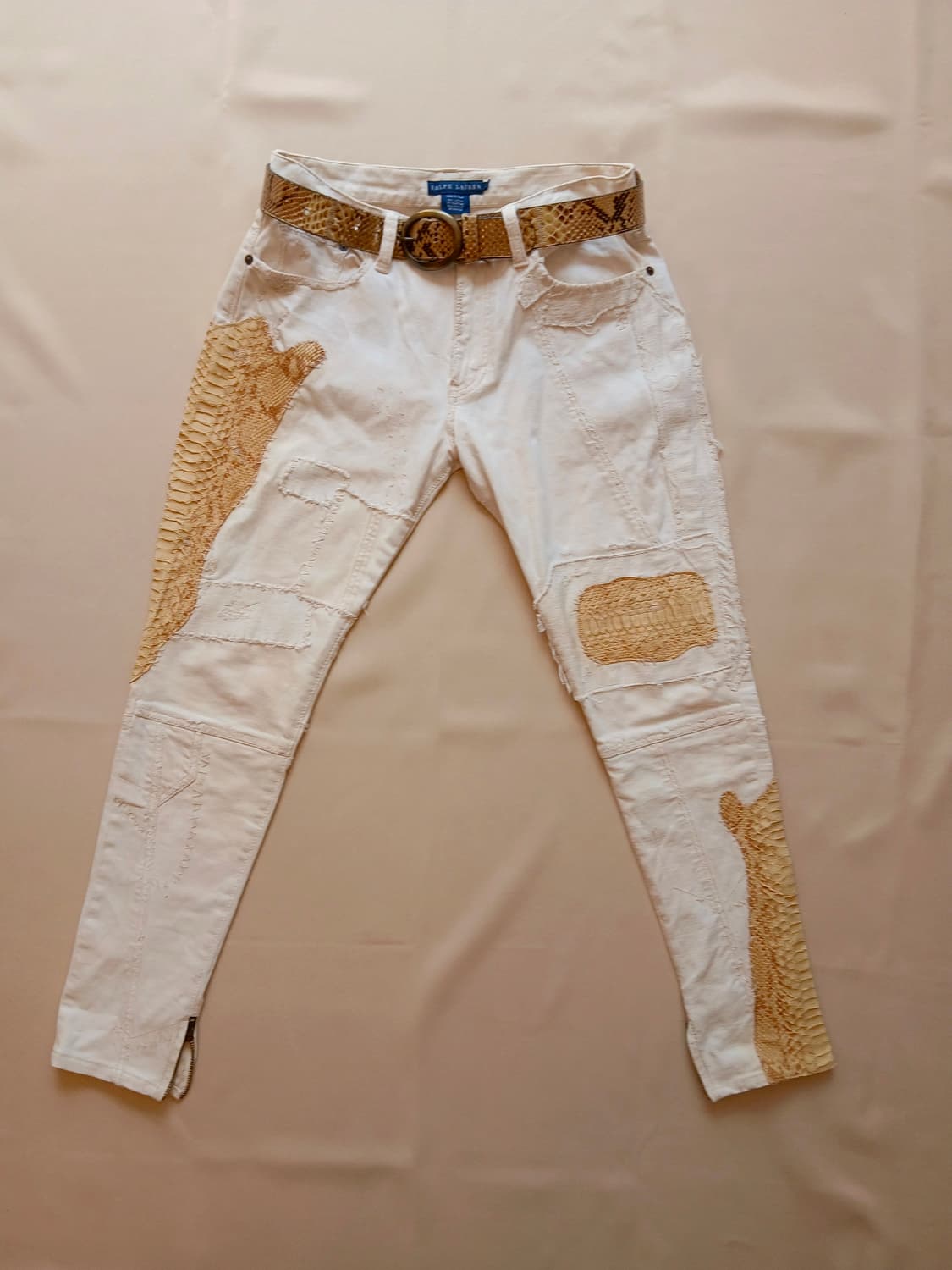 (MADE IN ITALY 벨트 풀세트) 랄프로렌 리얼 파이톤 패치워크 상품이미지1