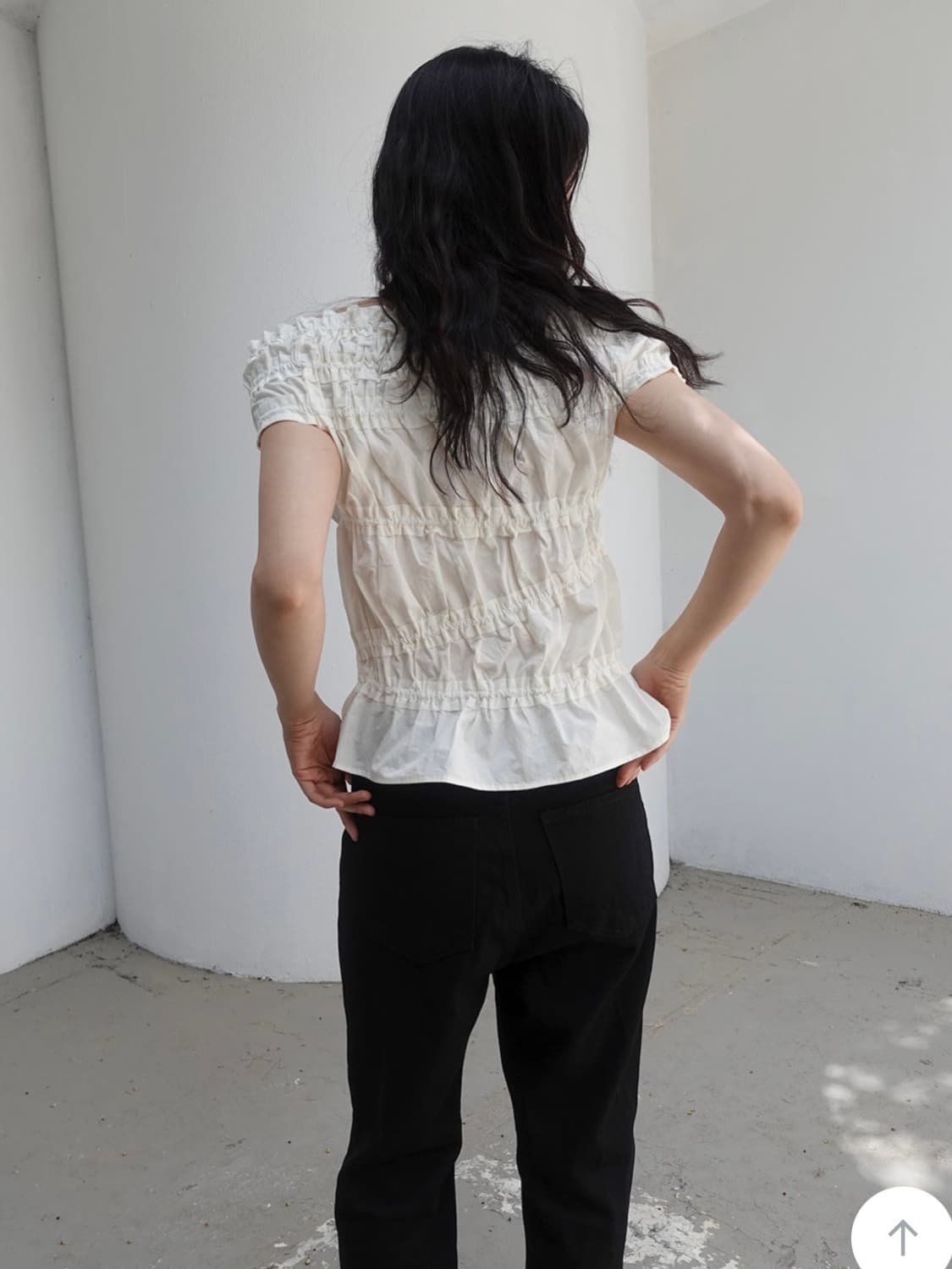 [새상품] m.o.k Lily in vase, gathers blouse 상품이미지6