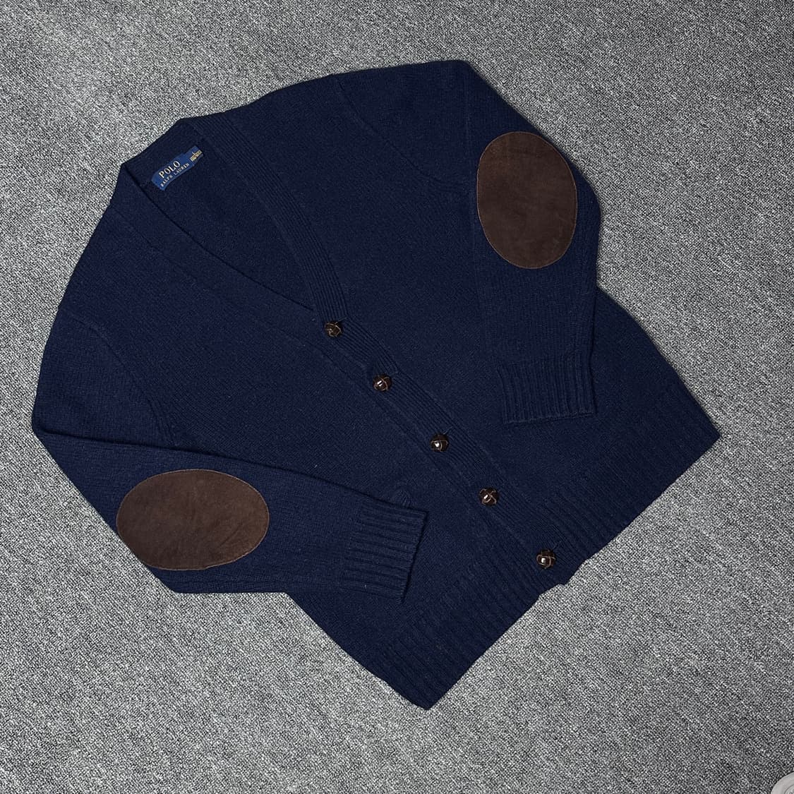 폴로 랄프로렌 엘보패치 니트 가디건 네이비 상품이미지2