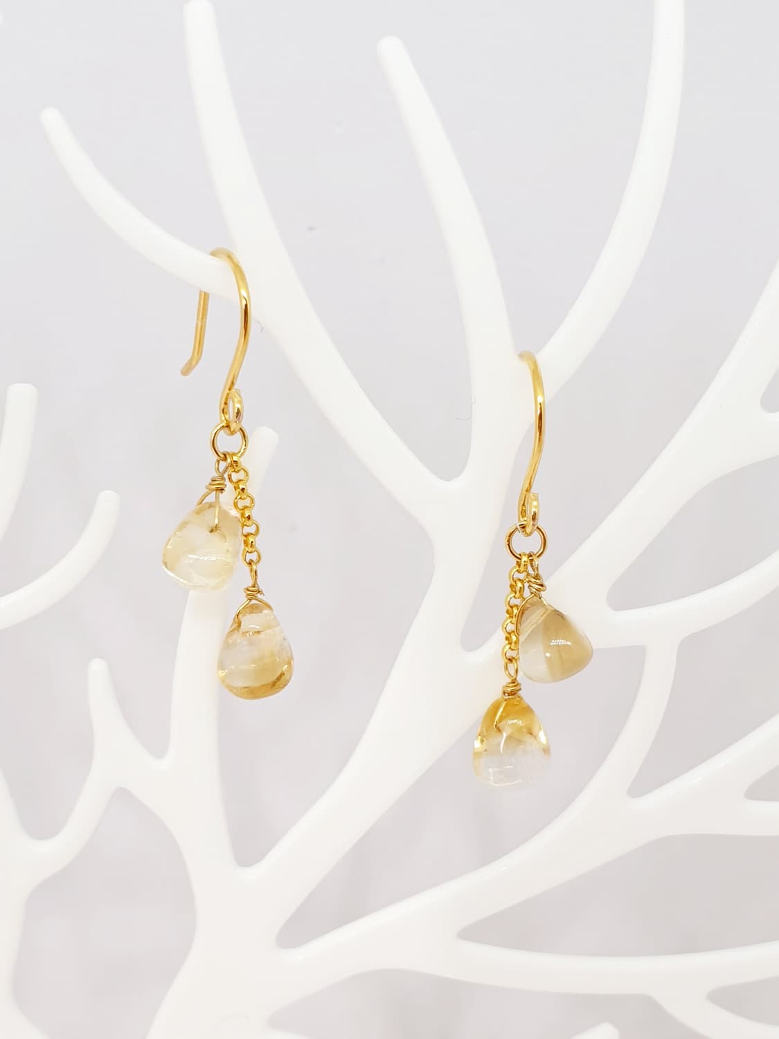 Citrine Teardrop 귀걸이 상품이미지1
