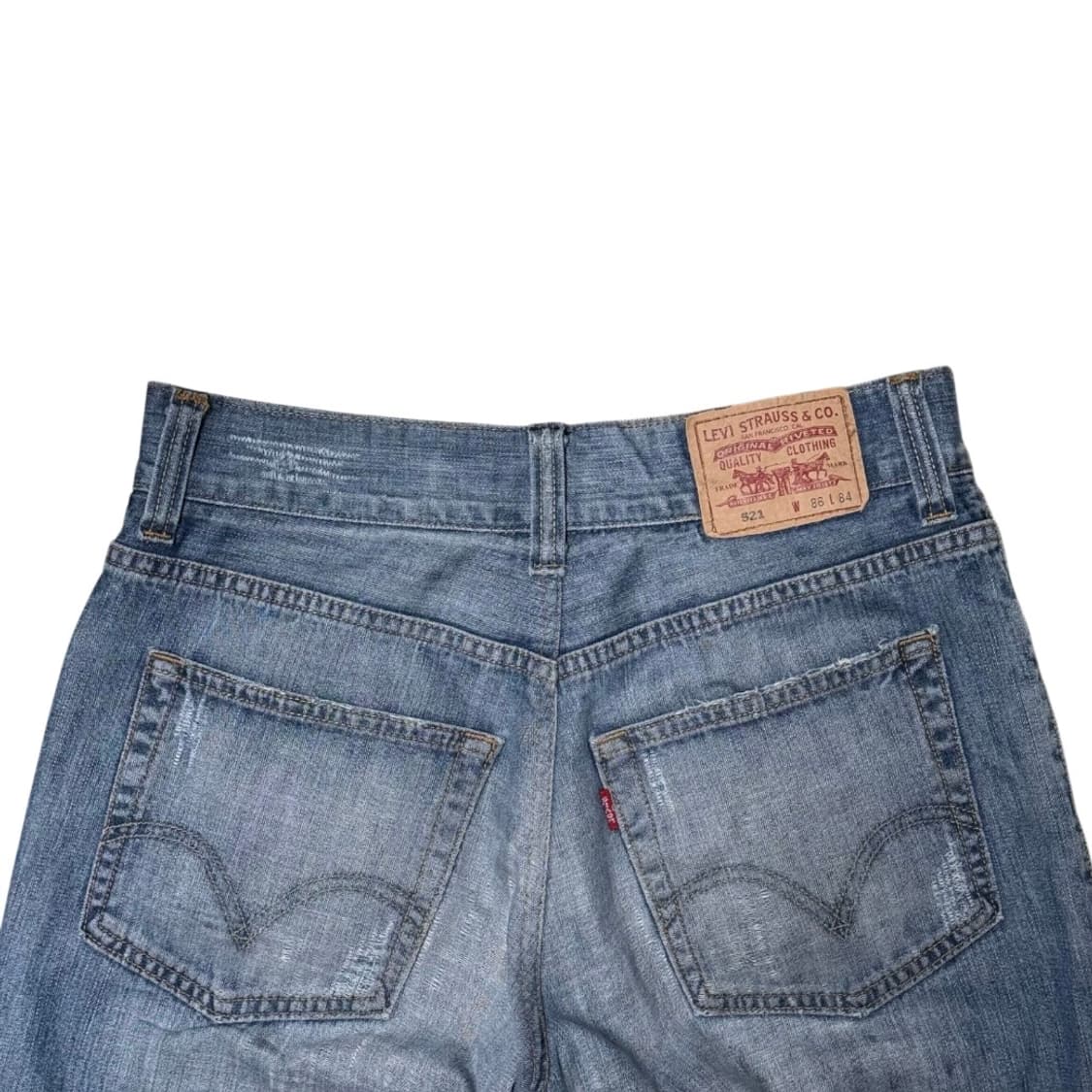 리바이스 521 와이드 레그 그런지 워싱 데님팬츠 상품이미지7