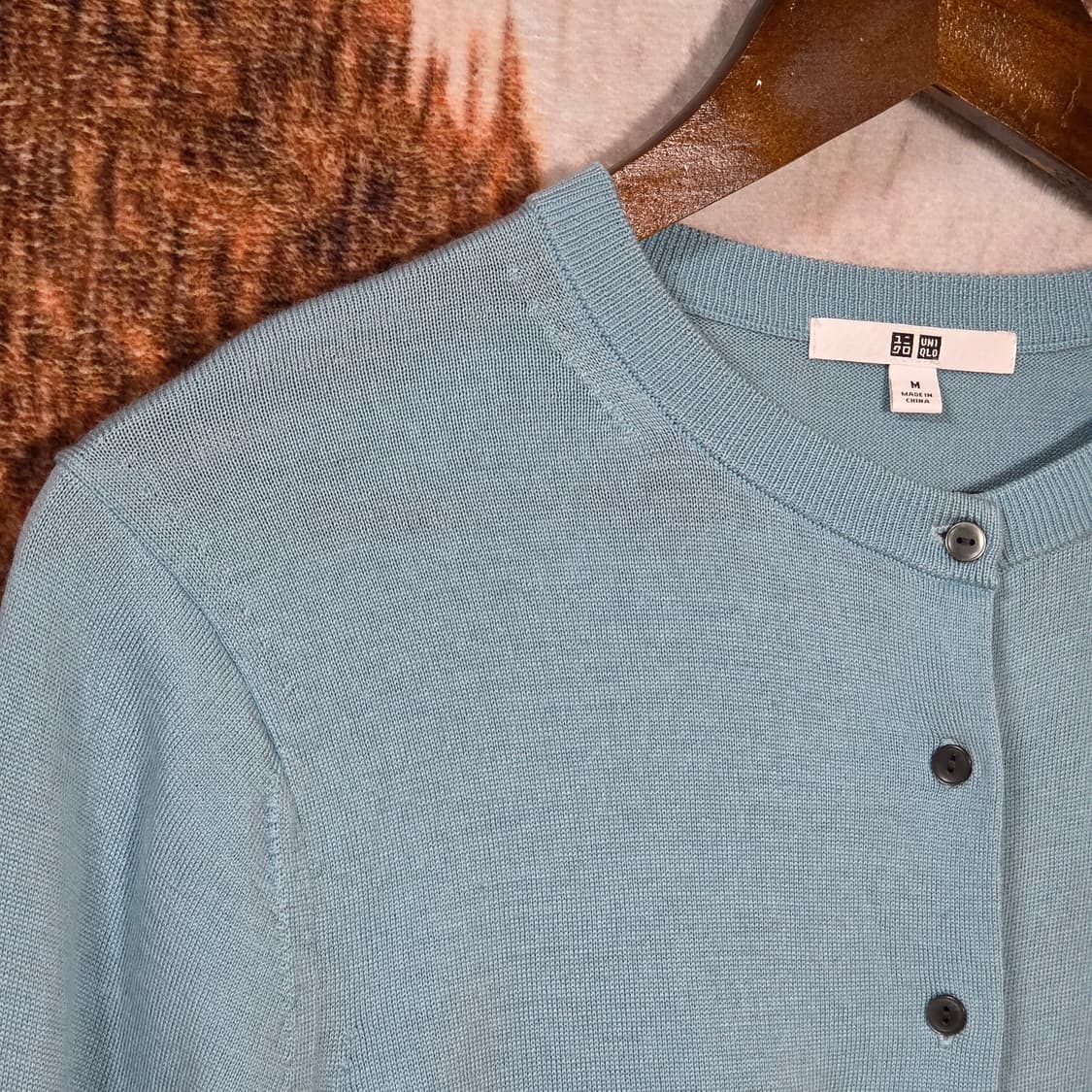 유니클로 슬림핏 민트 가디건 상품이미지2