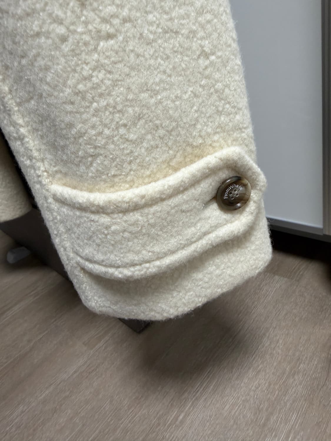 프롬웨얼 울 부클 숏코트 아이보리(오염X) 상품이미지5