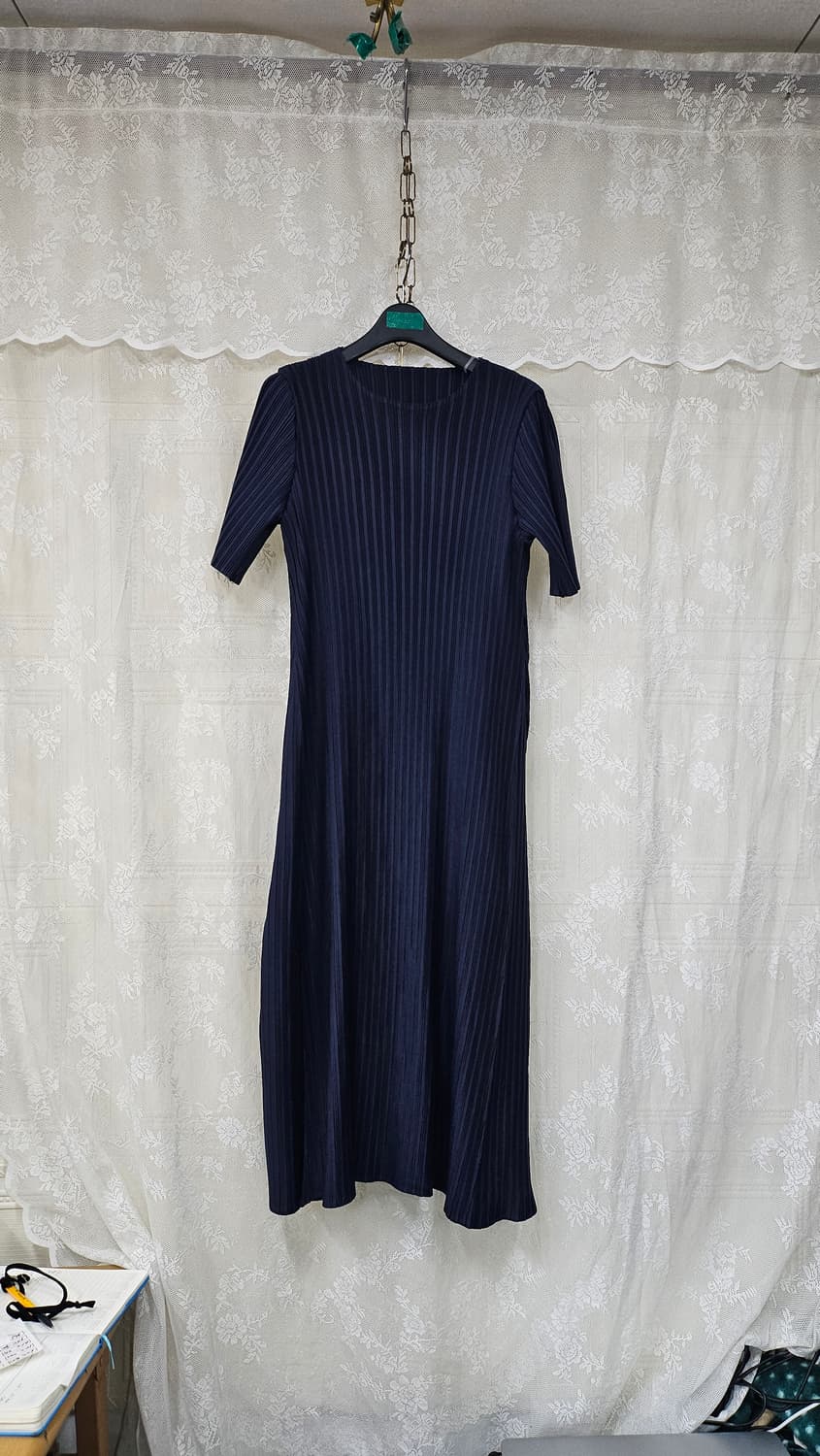 플리츠미   네이비 롱원피스  상품이미지1