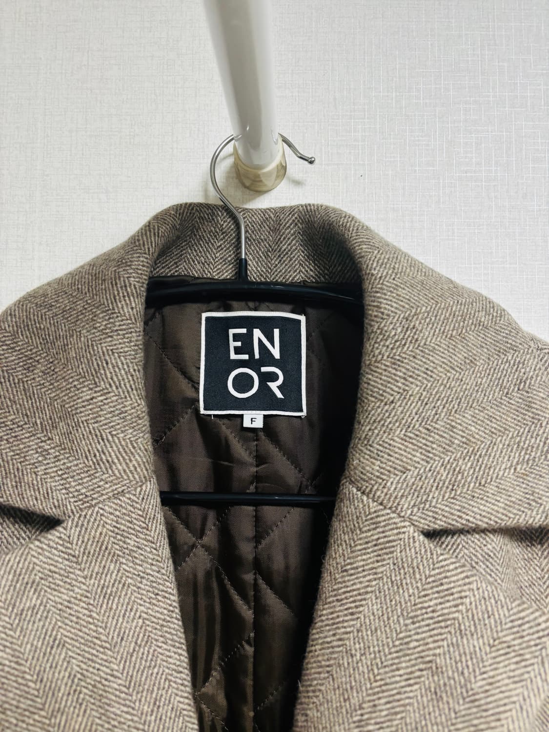 엔오르 ENOR 울 헤링본 롱 코트 상품이미지2