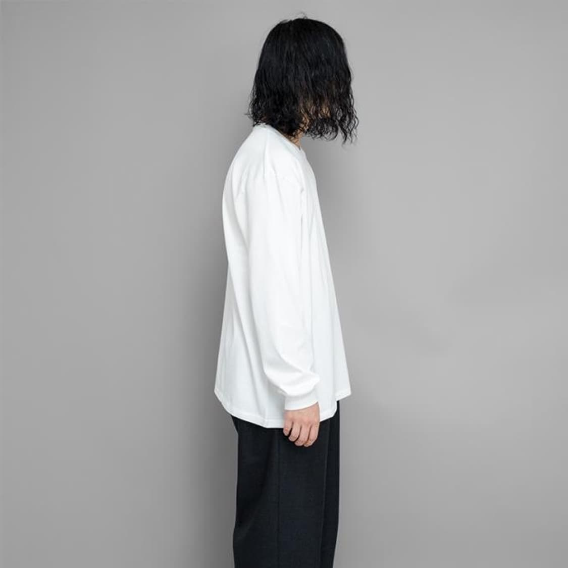오라리 / 러스터 플레이팅 L/S 티셔츠 화이트 / 3사이즈 상품이미지6