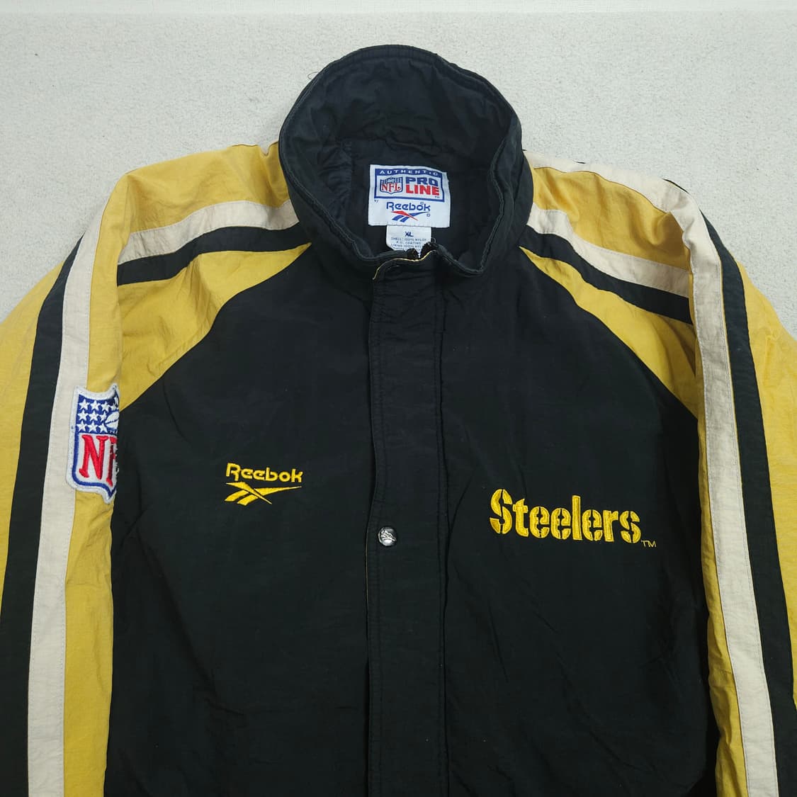 90s 리복 NFL 피츠버그 스틸러스 자켓 XL 상품이미지4