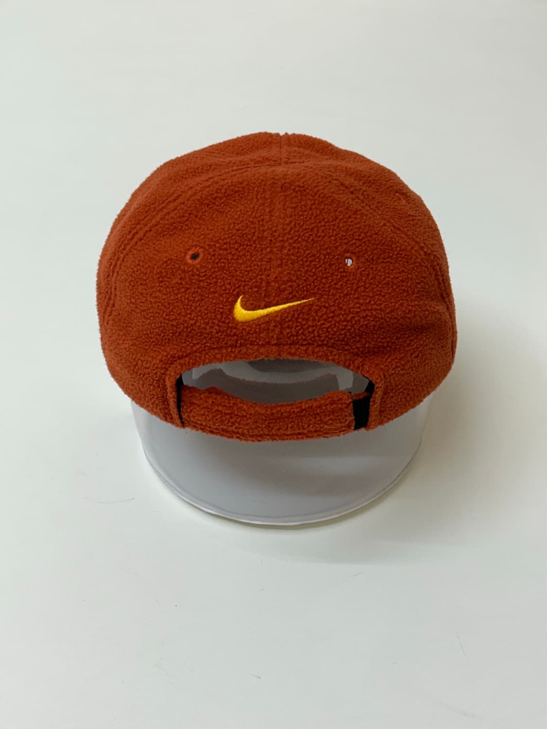 90s Nike 플리스 오렌지 컬러 볼캡 상품이미지4