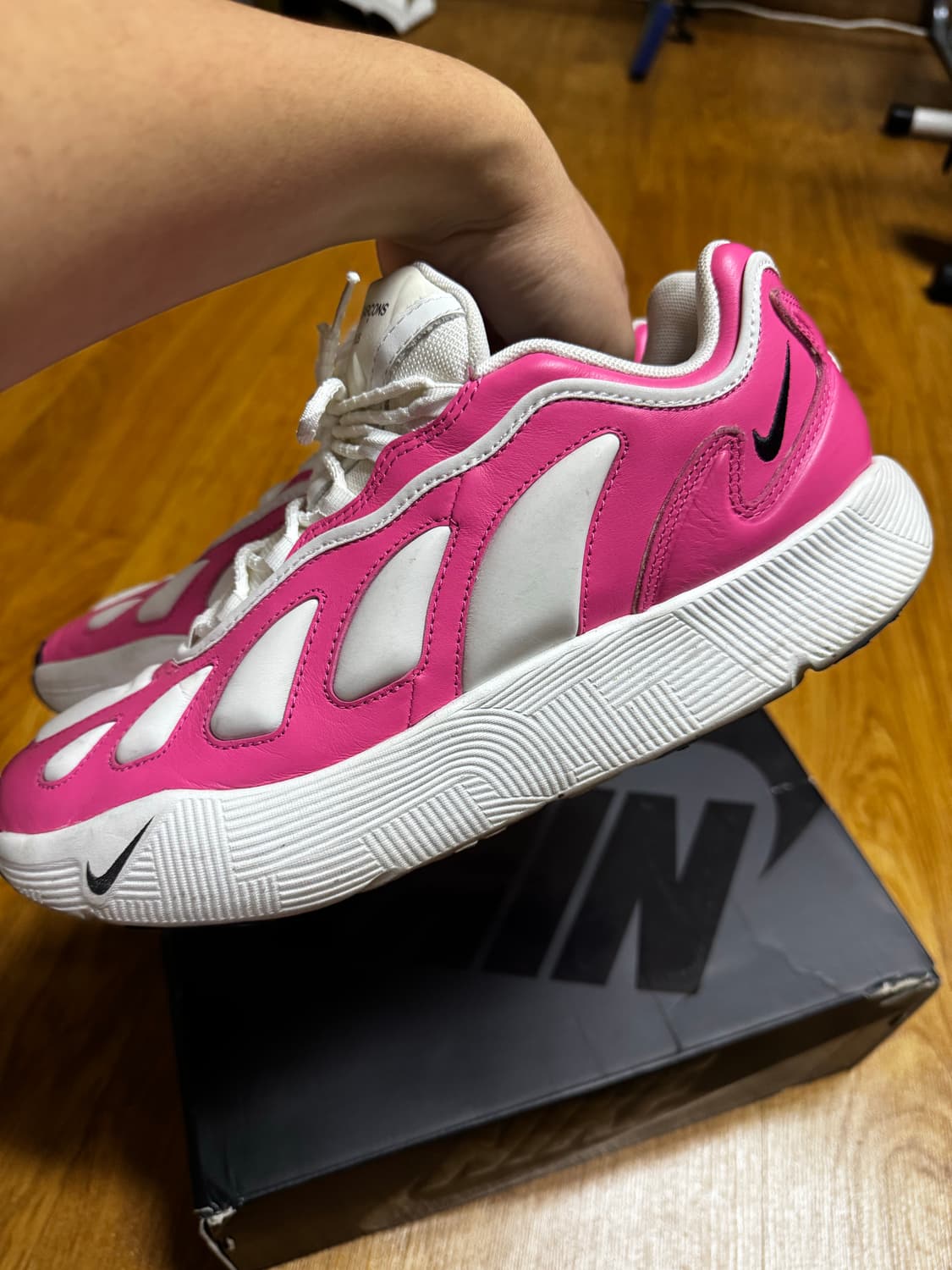 나이키 꼼데가르송 플러스 센스 96 핑크화이트 상품이미지3