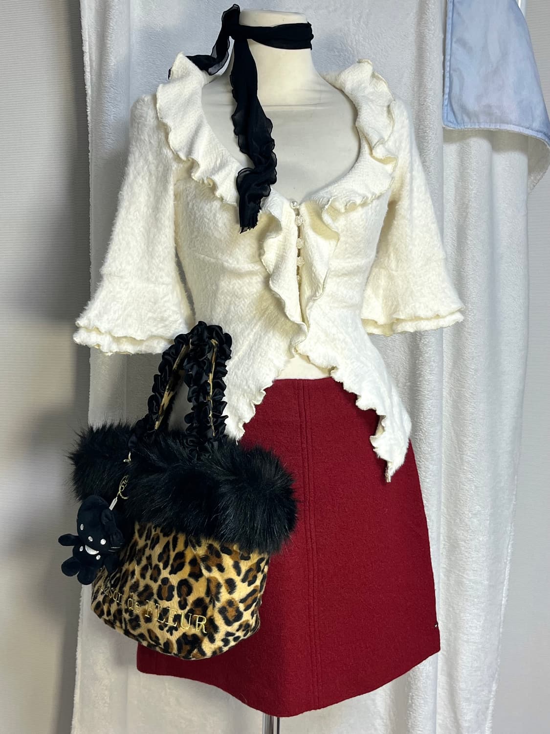 타미힐피거 로고 울 미니스커트 상품이미지7