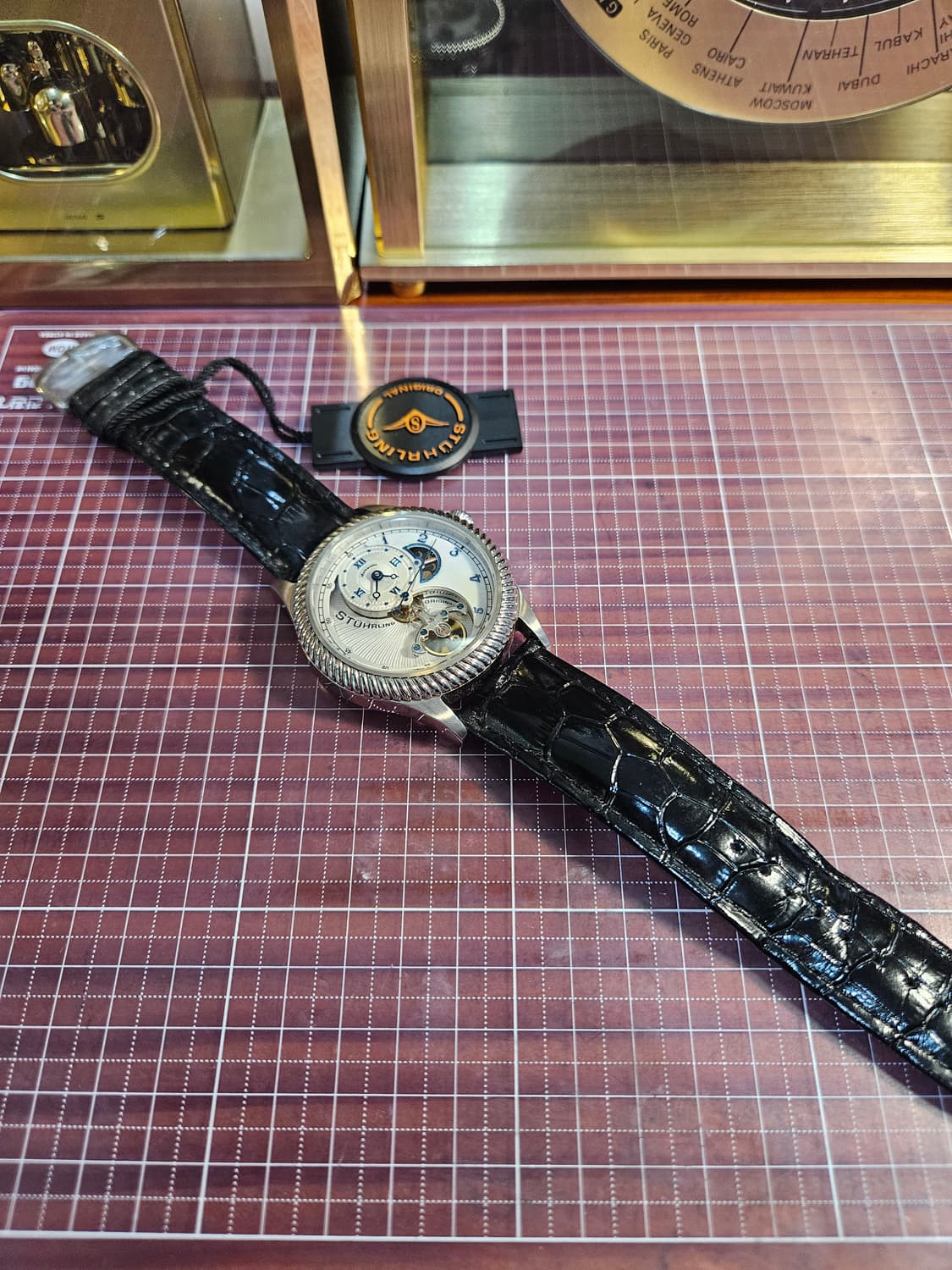 스털링 오리지널 오토매틱 시계 블랙 가죽 상품이미지4