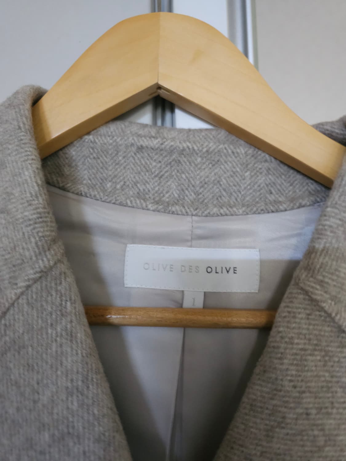 올리브데올리브 양모 핸드메이드 롱코트 상품이미지7