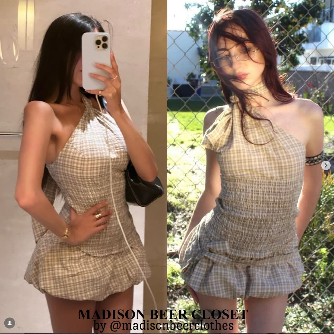 Blondita 블론디타 영국브랜드 체크 탑 & 버블 스커트 Set 상품이미지2